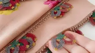 En yeni çeyizlik iğne oyası tülbent kenarı modelleri//En güzel iğne oyası yazma kenarı örnekleri