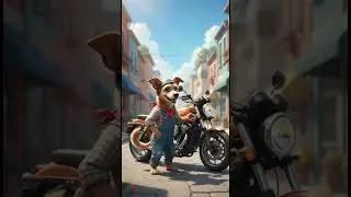 From Broken Bike to Dream Ride 🐶🏍️ | Never Judge, Never Give Up #shorts #animatedshort t
