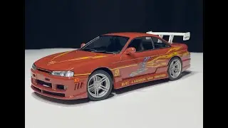 Letty's Nissan 240SX The Fast and the Furious, Nissan Silvia S14 FUJIMI 1/24, Летти 240SX из Форсажа