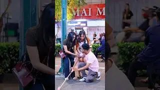 The beautifull girl paniced and run away🤣 #comedy #funny #shortvideo