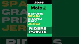 🏍️ Moto2 Spain 2025 | MOTO2 Riders Points Results Before Spain GP |  #Moto2, #SpainGP, #Jerez,
