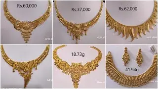 Beautiful gold necklace for new bride 2023 || party wear gold necklace || gold necklace set