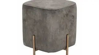 Jasnoszara pufa velvet izbit  - [14999]