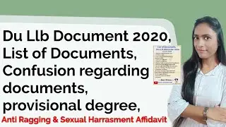 DU LLB DOCUMENTS 2020 | Confusion regarding documents | All you need to know about documents |