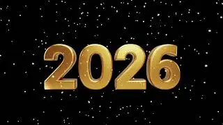 Sparkling Golden 2026 New Year Confetti Background in 4K