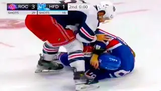 Belzile, Fitzgerald, Slaggert, Robertson, Joshua Line Brawl Fight | Hartford Wolfpack vs Rochester