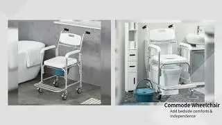 4-in-1 Bedside & Shower Chair | Safe, Comfortable & Versatile
