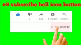 YouTube No Copyright subscribe bell icon buttons green screen