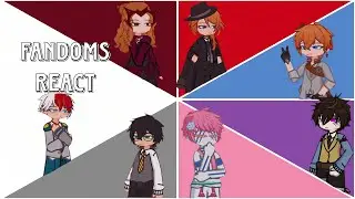 Fandoms react to each other //Introduction//Full//Mha//HP//Kny//Marvel//Genshin//FNaF//BSD//