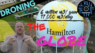 You gotta see this aerial view of the Hamilton Globe! #dji #hamilton #globe #hamiltonwastetreatment