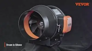 VEVOR 8 Inch Inline Duct Fan HVAC Exhaust Blower Kit with Variable Speed Control
