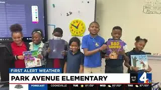 Lisa Spencer visits Park Avenue Elementary