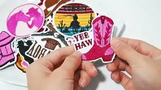 18pcs Western Cowboy Embroidered Iron On Patches Cute Cowgirl Boot Horseshoe Sew on Costume