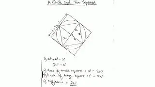 Programming Challenges on Python ::1 (A Circle and Two Squares) ~taken from Edabit.com
