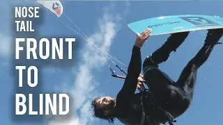 How to DOUBLE GRAB Nose/Tail and land BLIND Kiteboarding