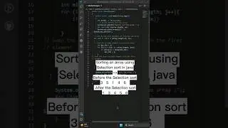 Selection Sort in java.                          