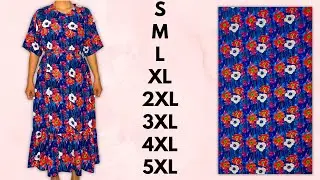 🌺 Easy Summer Dress Sewing 🧵 Fits S to 5XL – Beginner Friendly!