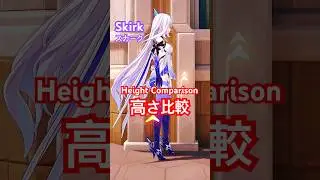 Skirk height comparison with some other female characters - Genshin Impact