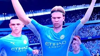 Haaland With A Beautiful Free Kick On FIFA 22