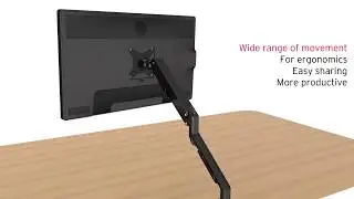 17.ARM.001 - Enkele monitorarm incl. USB poorten - Euroseats