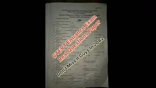 100% Real 🤫 CTEVT Entrance Exam 2082 Question paper 📃 Preparation Model Questions 2081