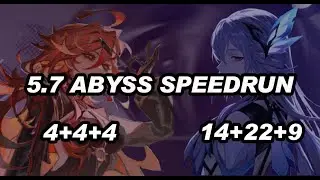 (WR)[5.6b/5.7 abyss] C6 Skirk and Mavuika 57s speedrun