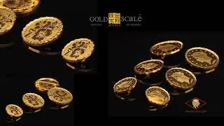 916 Gold Brooch Coin With Royal  Queen and  Hibiscus Flower Design