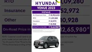 New Hyundai VENUE SX Petrol On Road Price May 2023 | Hyundai Car 2023 | CarLenaHai