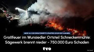 Sägewerk brennt in Wunsiedel-Schneckenmühle nieder: Feuerwehr - 