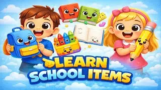 Fun School Words Song | Preschool Learning with Music & Rhymes! 🎒✏️🎵