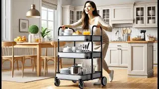 🛒 Homonova Double-Decker Folding Service Cart Review 🚚