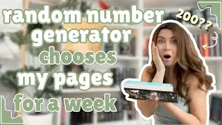 random number generator chooses the pages I read for a week | reading vlog