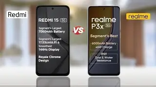 Redmi 15 5G vs Realme P3x 5G || which is better? || #redmi15 vs #realmep3x || Fully specifications 