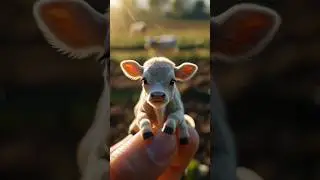 Cute animals on finger