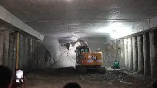 Tunneldurchstich bei der Umfahrung Vahrn