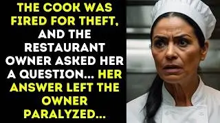 The cook was fired for theft, and the restaurant owner asked her a question... her answer left the