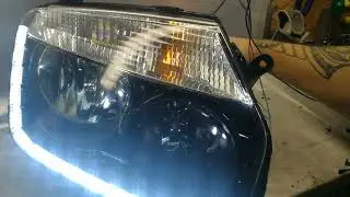zwykła lampa Dacia DUSTER + montaz listwy LED