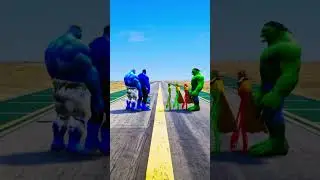 RANDOM SIREN HULK VS BLUE HULK BATTLE 🔥 #shorts #gta #hulk