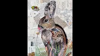 Mixed Media Bunny (Commissioned) by Artist Maggie Elligott