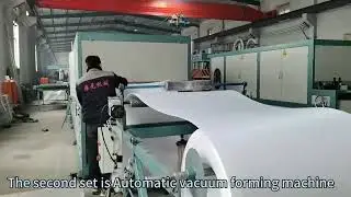PS foam food container production line lunch box plate dish tray making machine WA : 008613780912769