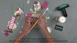 DEMO UNDER 20. Paper Collage with Tempered Glass Mosaic Art