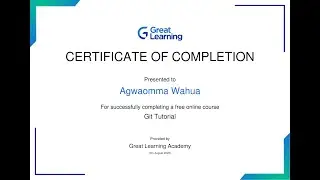 REVIEW OF CERTIFICATE NO 18:   Git Tutorial