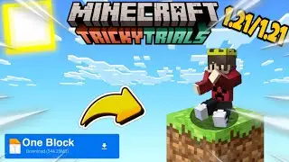 🤩One block map for MCPE 1.21 Download || One Block minecraft pe 1.21 MediaFire