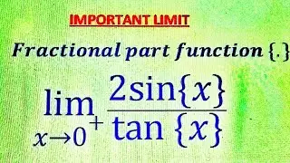 Limits involving fractional part function.