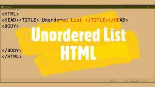 HTML | Unordered List
