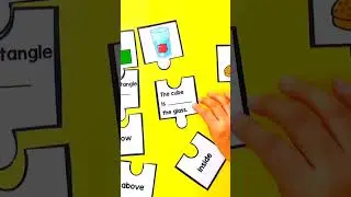 ✏️ 2D & 3D Shapes with Positional Words Task Cards | Hands-On Kindergarten Geometry