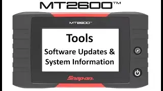 Tools Function - Software Upgrades & System Information | MT2600&trade; Training | Snap-on Diagnostics