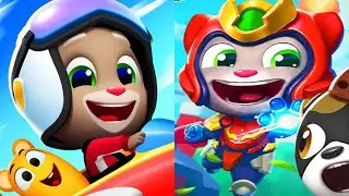 Talking Tom Little Warrior vs Talking tom sky run