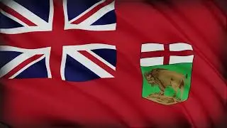 Manitoba Waving Flag &ndash; 1 Hour Loop | Canadian Provinces Flags