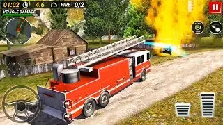 Fire Truck Driving Game 2019 - Extinguishing A Car Fire - Android Gameplay FHD